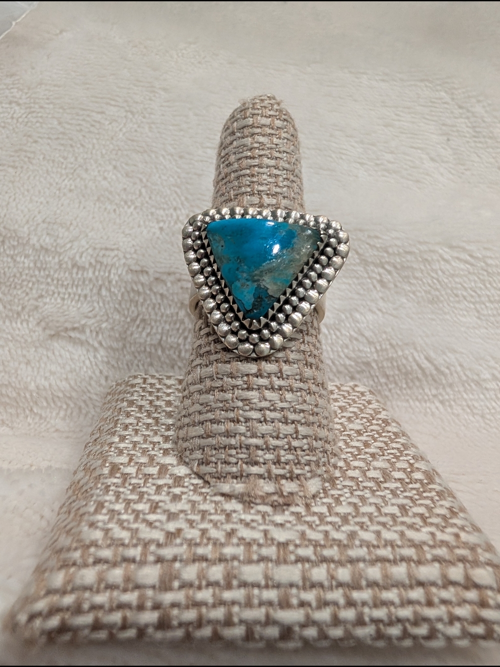Sterling Silver Triangular Turquoise Ring